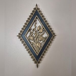 Vintage Burwood Floral Plaque